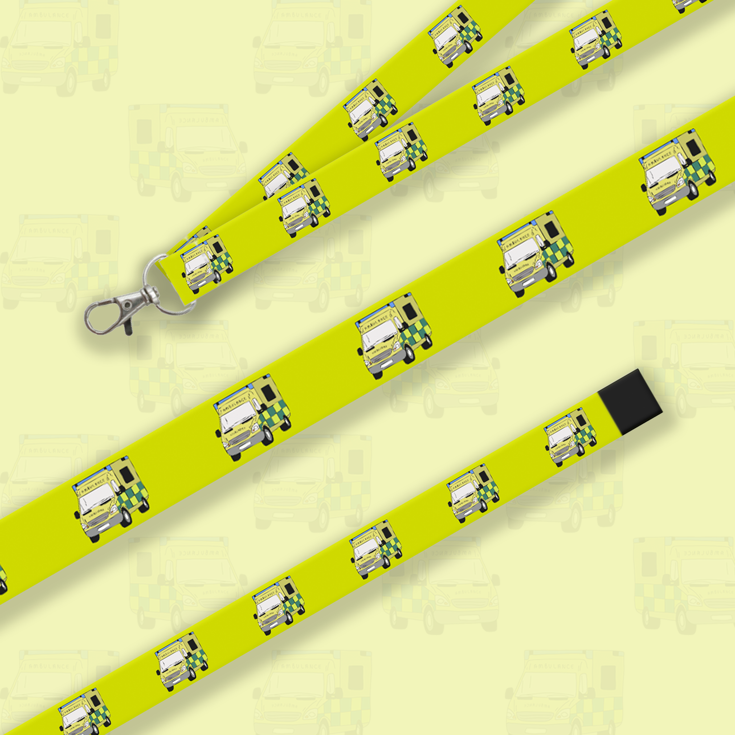 Lime Green Ambulance Lanyard