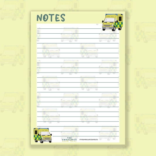 ‘Notes’ Ambulance Notepad
