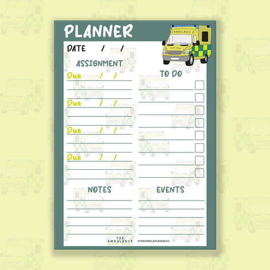 ‘Planner’ Assignment/Event Ambulance Notepad