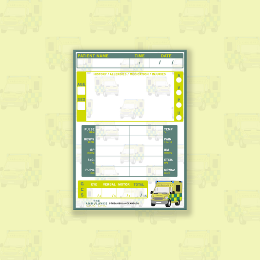 ‘Vital Stats’ Pocket Ambulance Notepad